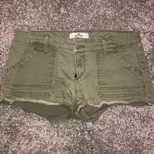 Olive cargo shorts
